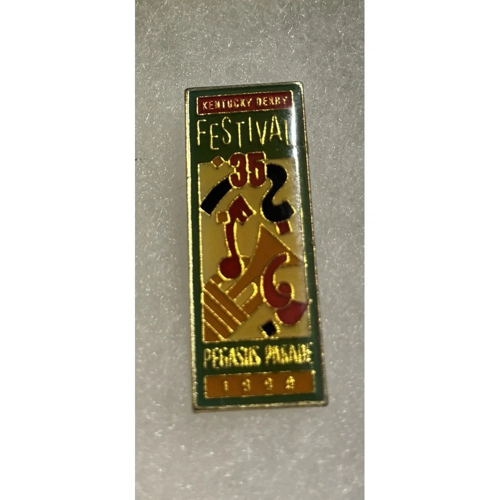 VTG Kentucky Derby Celebration 35th Anniversary Pin 1990 Pegasus Festival Lapel
